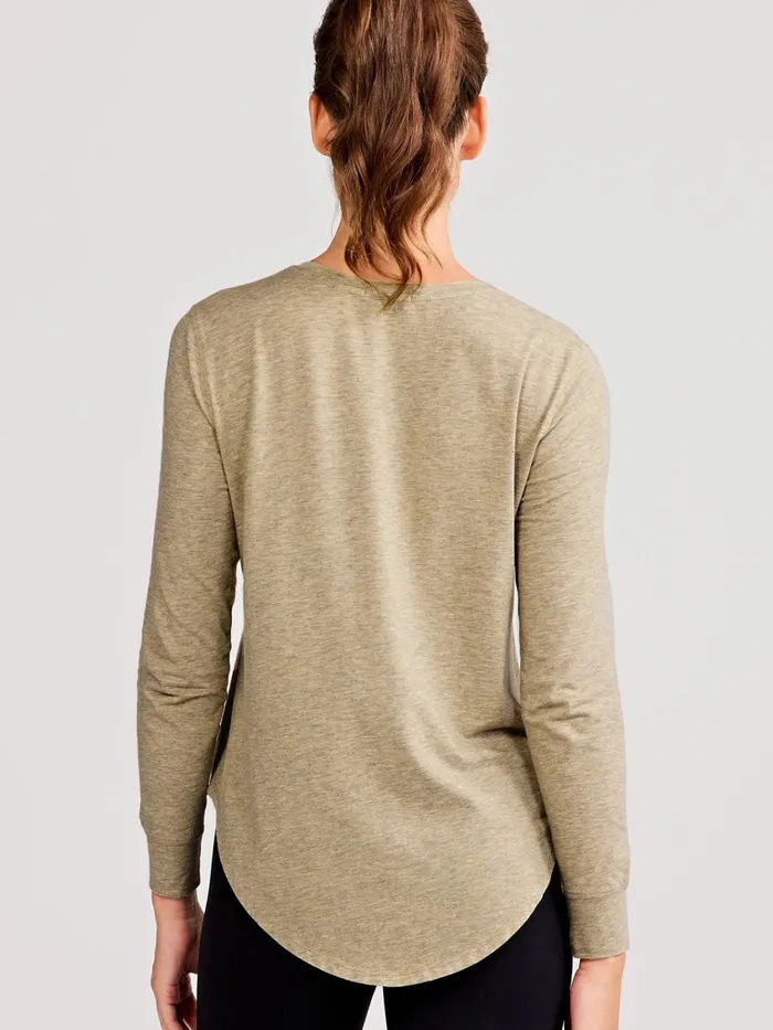 Yoga Studio Women Tasc Performance Longline Long Sleeve TShirt
