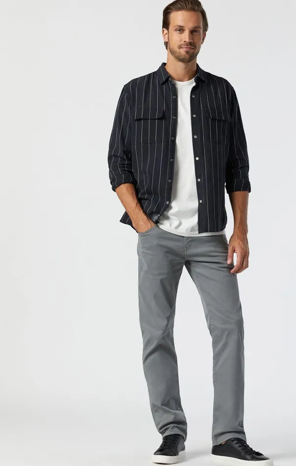 Zach Straight Leg In Grey Twill Men Mavi Jeans Pants Zach Straight Leg In Grey Twill Men Mavi Jeans Pants