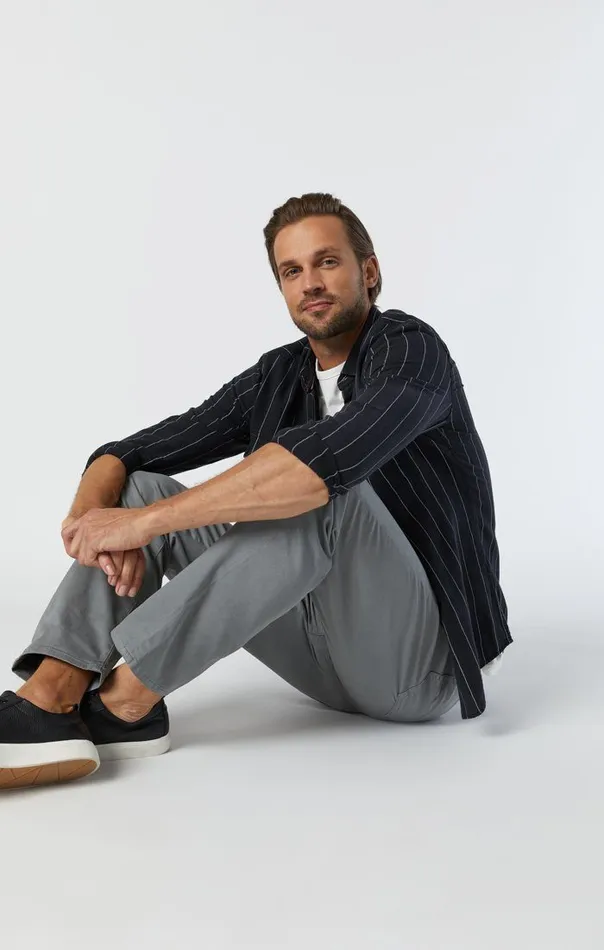 Zach Straight Leg In Grey Twill Men Mavi Jeans Pants Zach Straight Leg In Grey Twill Men Mavi Jeans Pants
