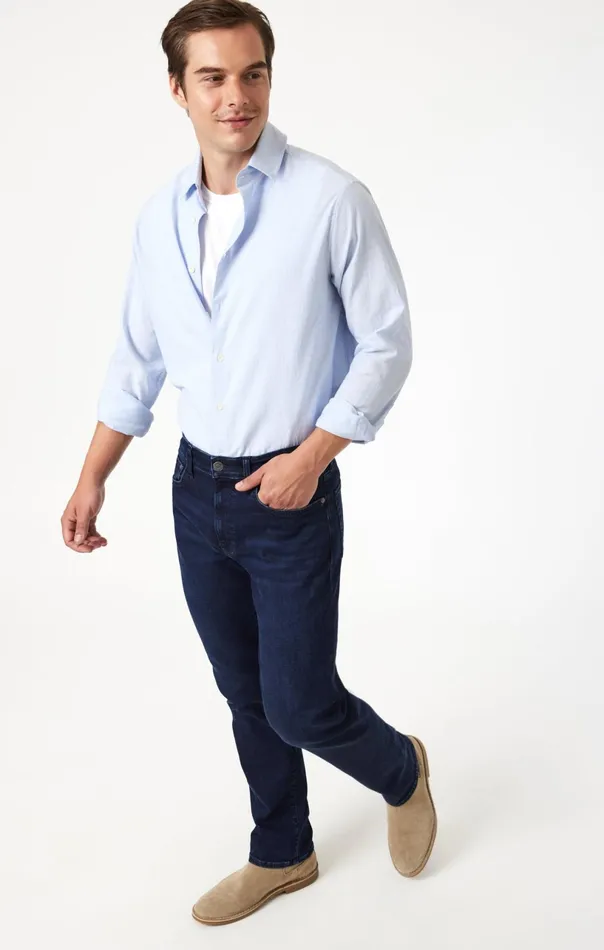 Zach Straight Leg In Midnight Brushed Supermove Men Mavi Jeans Denim Zach Straight Leg In Midnight Brushed Supermove Men Mavi Jeans Denim