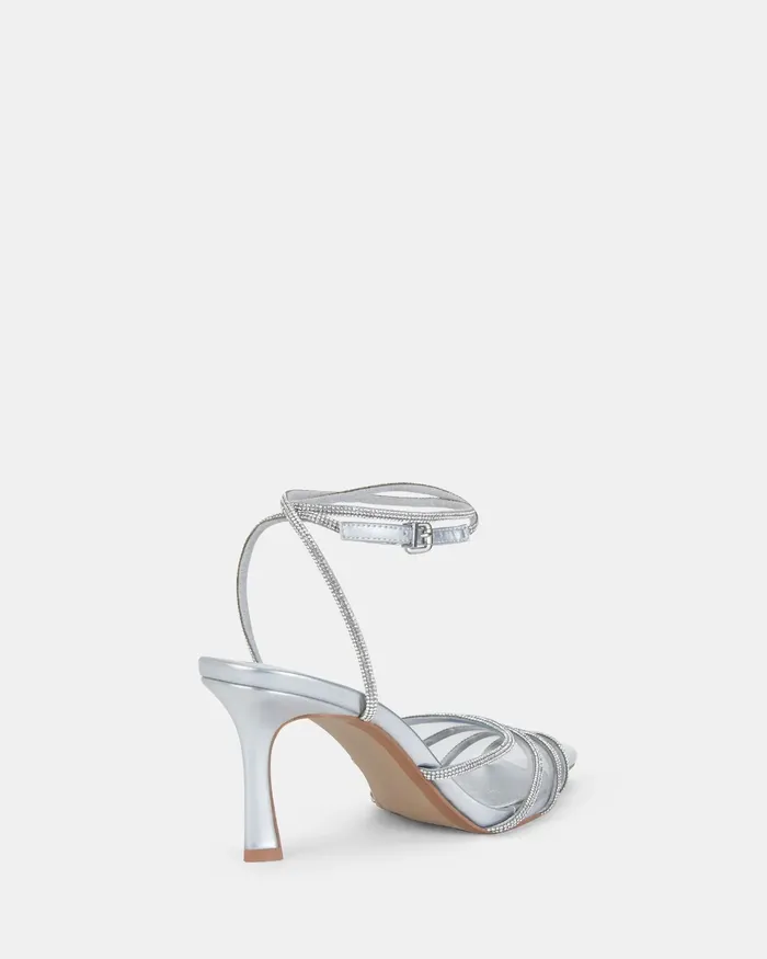 ZAZKIA SILVER Closed Toe Heels Women Pumps NOVO Shoes